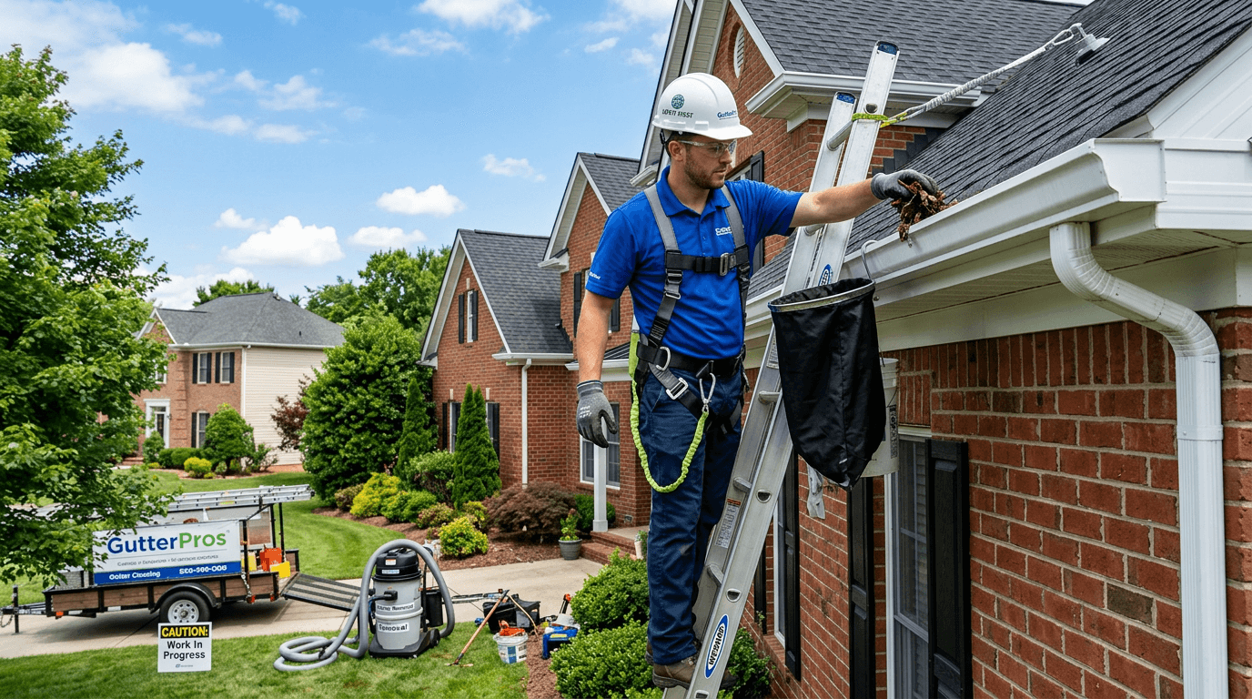 Professional gutter cleaning service
